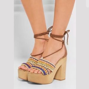 SAM EDELMAN MEL EMBELLISHED SANDALS boho platforms